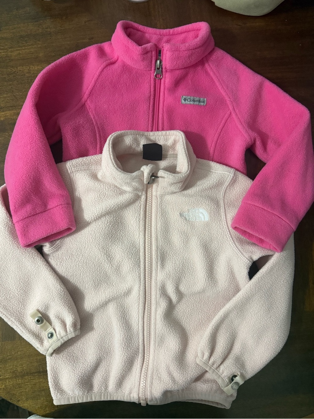 The North Face/ Columbia Girls' Light Pink/ Pink Fleece Jackets Duo Size 3T